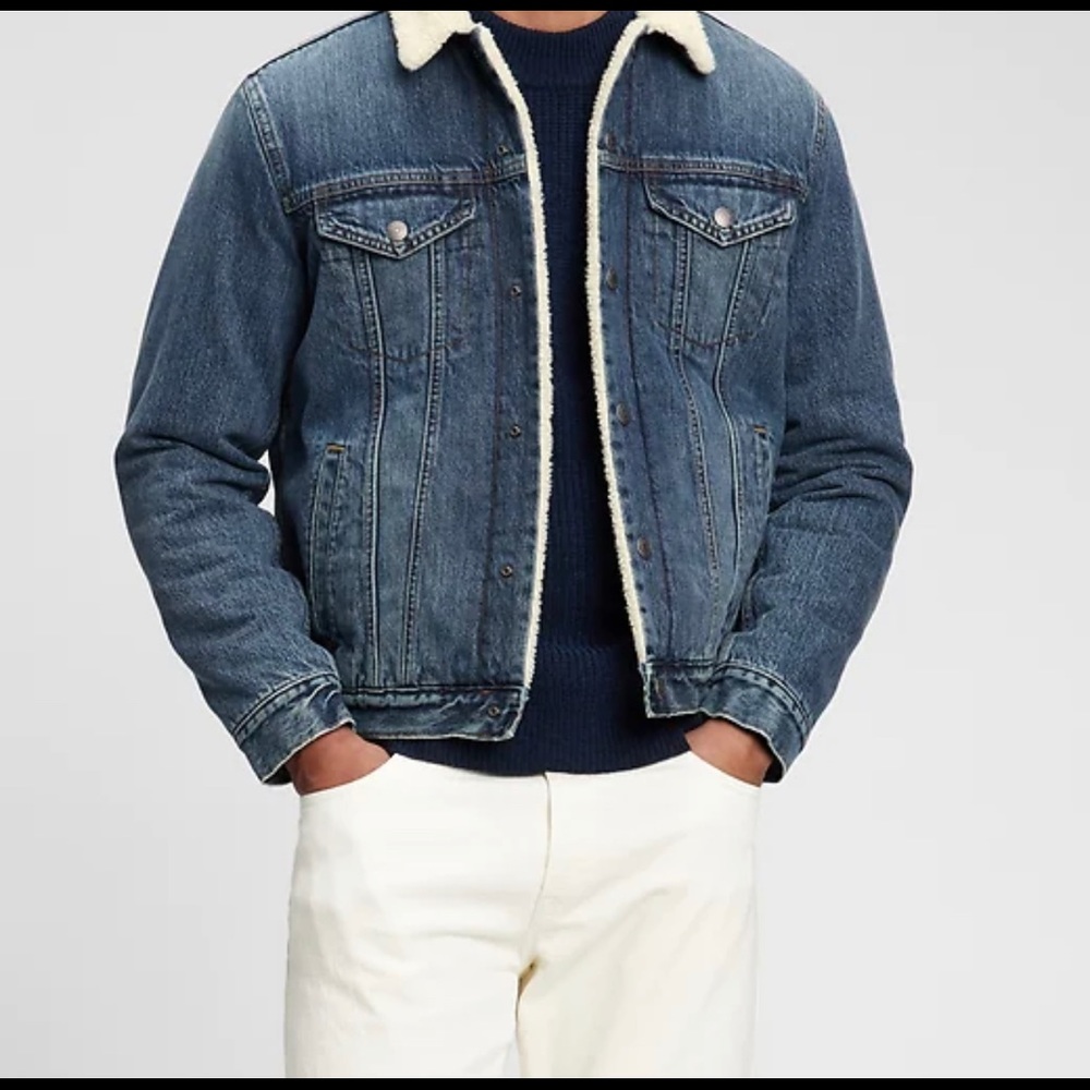 Denim Sherpa Jacket Size M